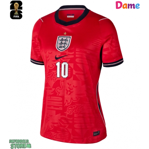 England Jude Bellingham #10 Replika Udebanetrøje Dame VM 2026 Kortærmet